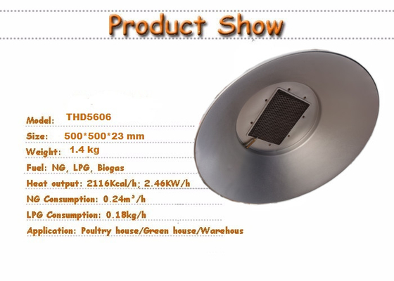 Round Type Infrared Poultry Brooder Heater CE Certified For 1500 Chicks