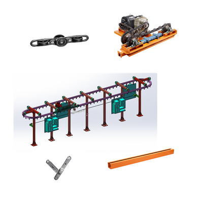 Single Track Industrial Conveyor Chain Enclosed Overhead Iron Carbon Steel