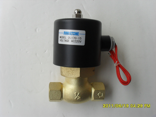 Elettrovalvola a solenoide elettrica d'ottone da 3/4 di pollice di CA 220V per acqua calda NC