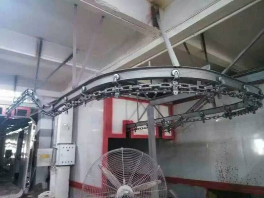1.5KW Overhead Monorail Conveyor Systems Wheel Trolley For Encolsed Track Chain