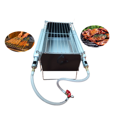 2PCS Burner Infrared Gas BBQ Grill Camping Smokeless Portable Foldable