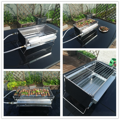 Folding Outdoor Portable BBQ Grill Infrared Gas Burner Stainless Steel