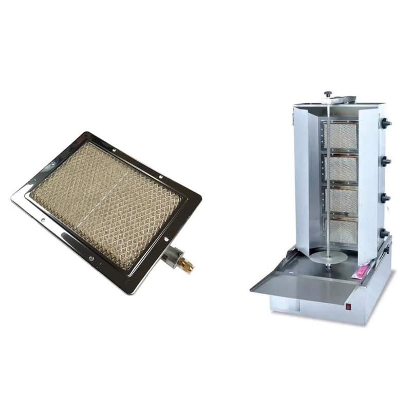 Flameless Ceramic Catalytic Bbq Burner 220*170MM 2.94KW Gas Infrared For Shawarma HD220