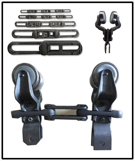 Powder Chain Pack 1.1KW 2.2KW Industrial Overhead Conveyor Chain For Powder Coating Line X348