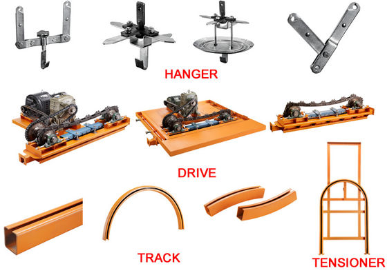 Powder Chain Pack Enclosed Heavy Duty Conveyor Chain Overhead For Powder Coating Oven Line